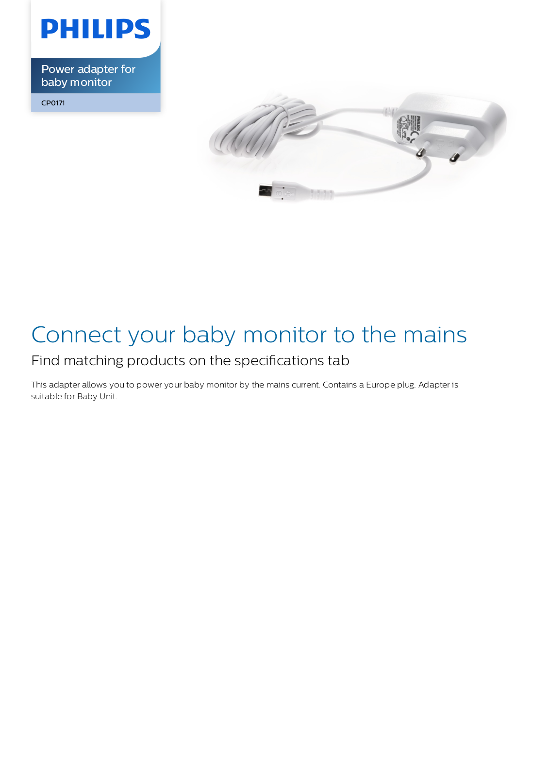 Philips CP0171/01 brochure - ManualMachine.com
