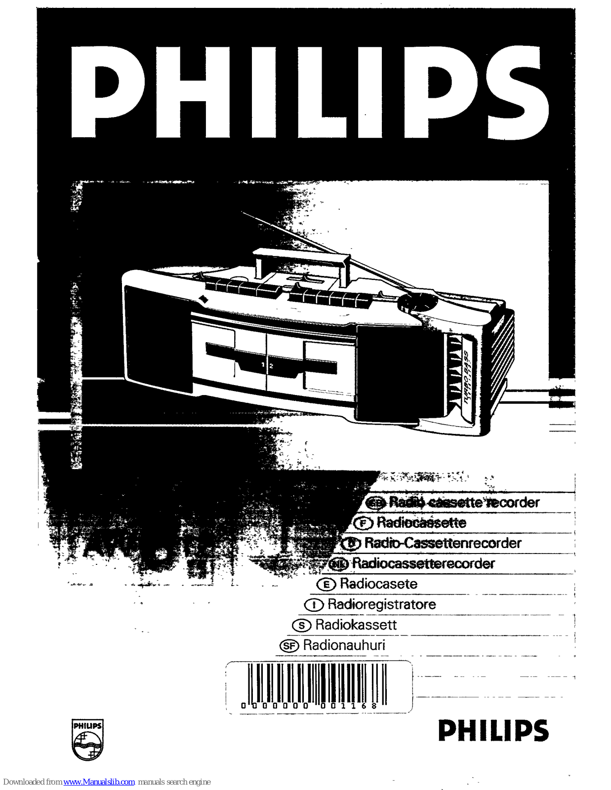 Philips Radio Cassette recorder User Manual