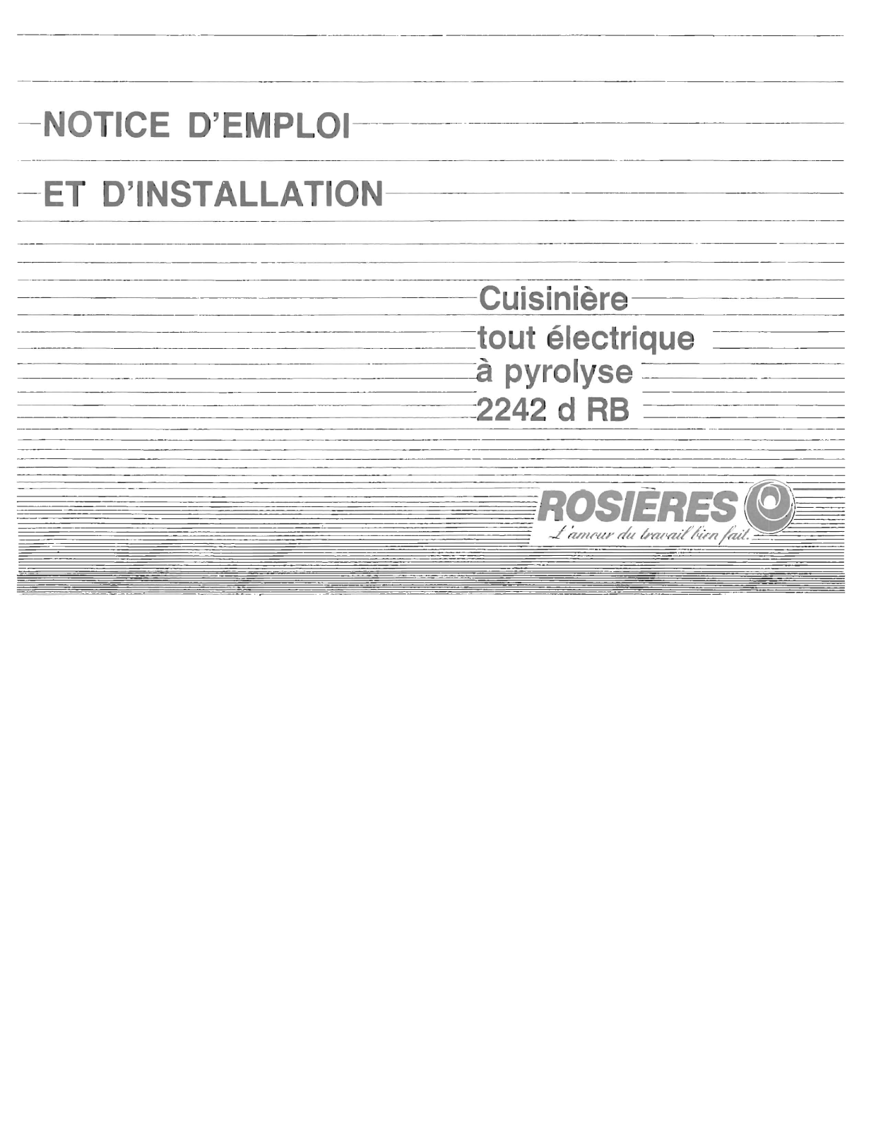 ROSIERES 2242 D RB User Manual