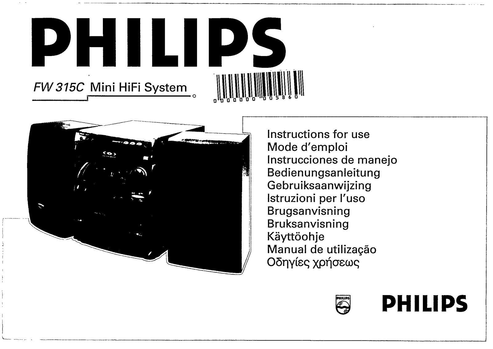 Philips FW315C/37, FW315C/22 User Manual