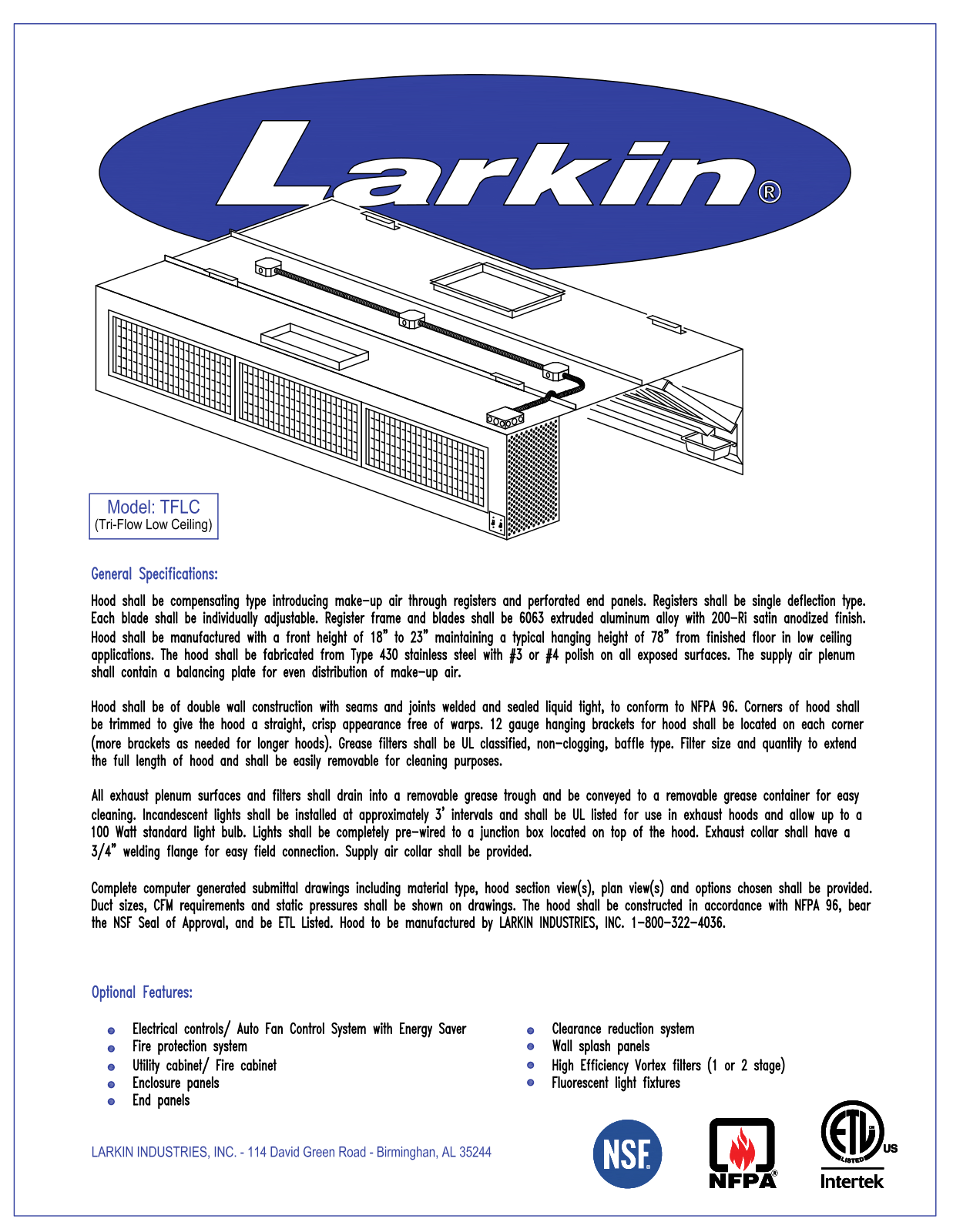 Larkin TFLC User Manual