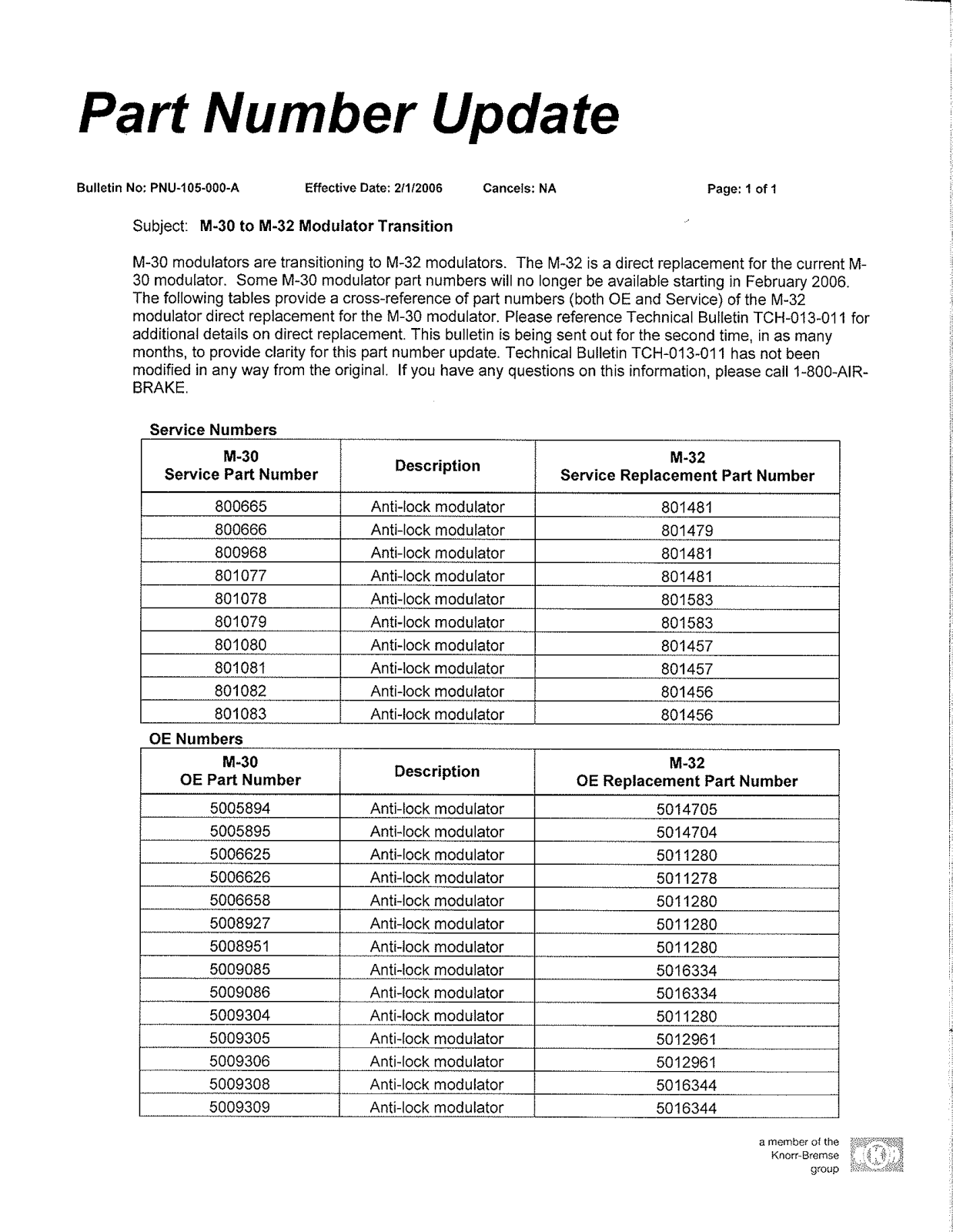 BENDIX PNU-105 User Manual