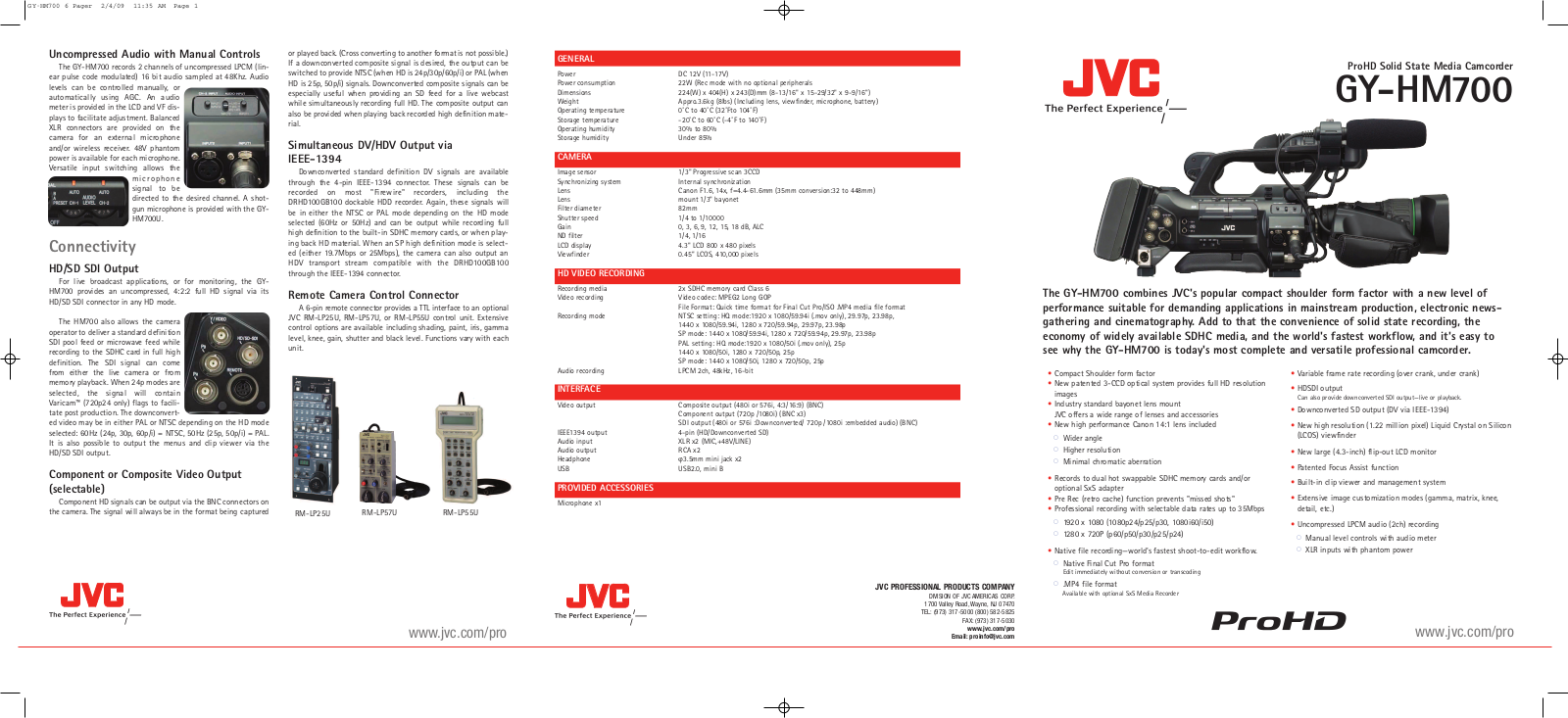 JVC GY-HM700 User Manual