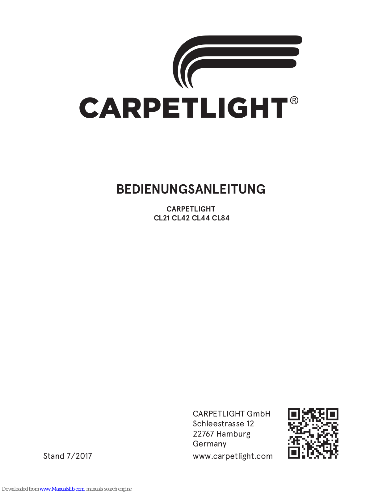 CARPETLIGHT CL21, CL44, CL42, CL84 Instruction Manual