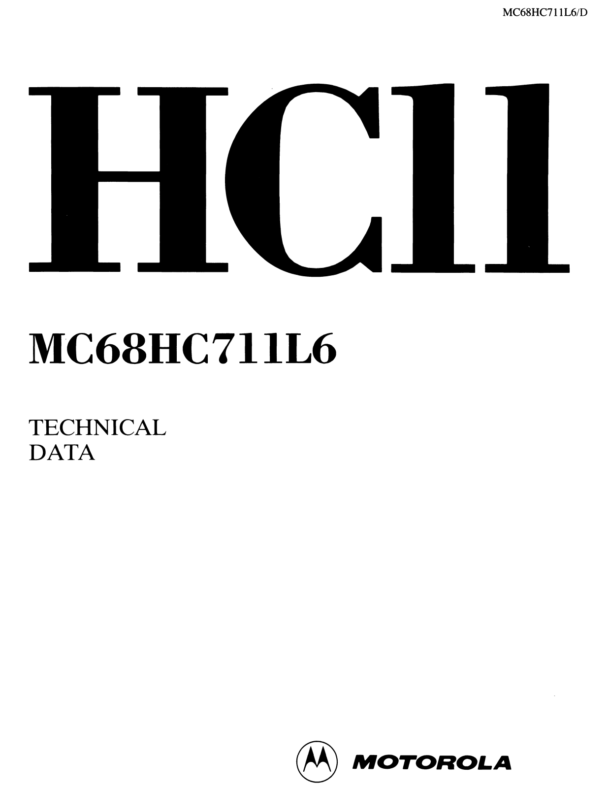 MOTOROLA MC68HC711L6 Technical data