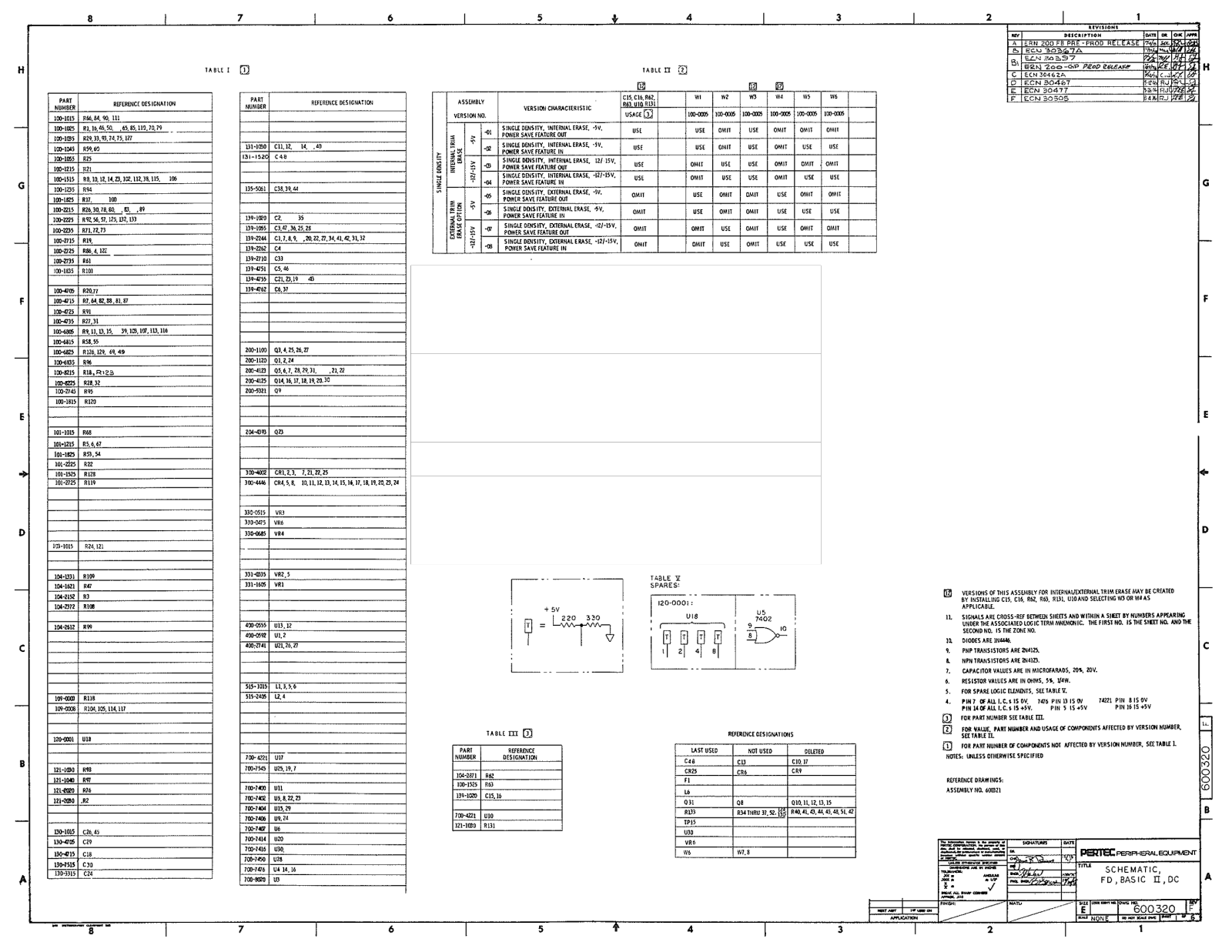 PERTEC 8IN SCHEMATICS 600320-F Schematic Schematic - ManualMachine.com