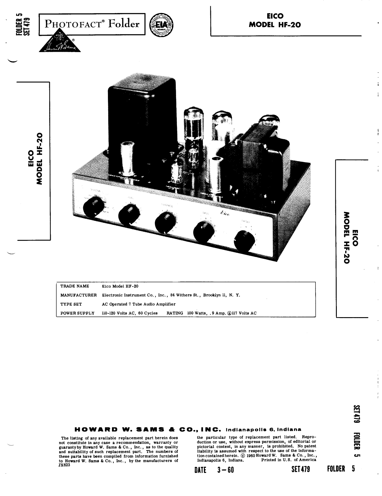 Eico hf20sams schematic