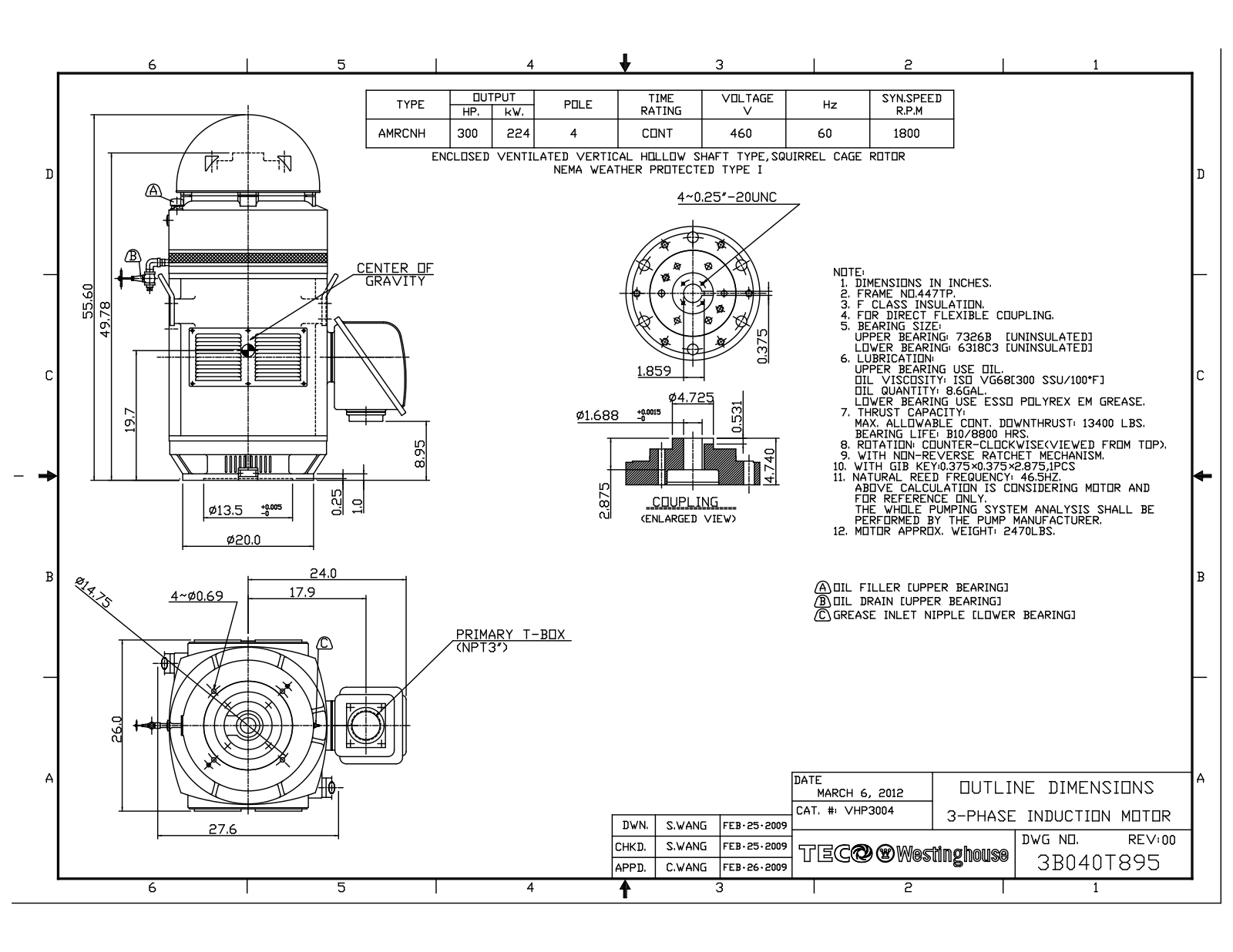 Teco VHP3004 Reference Drawing