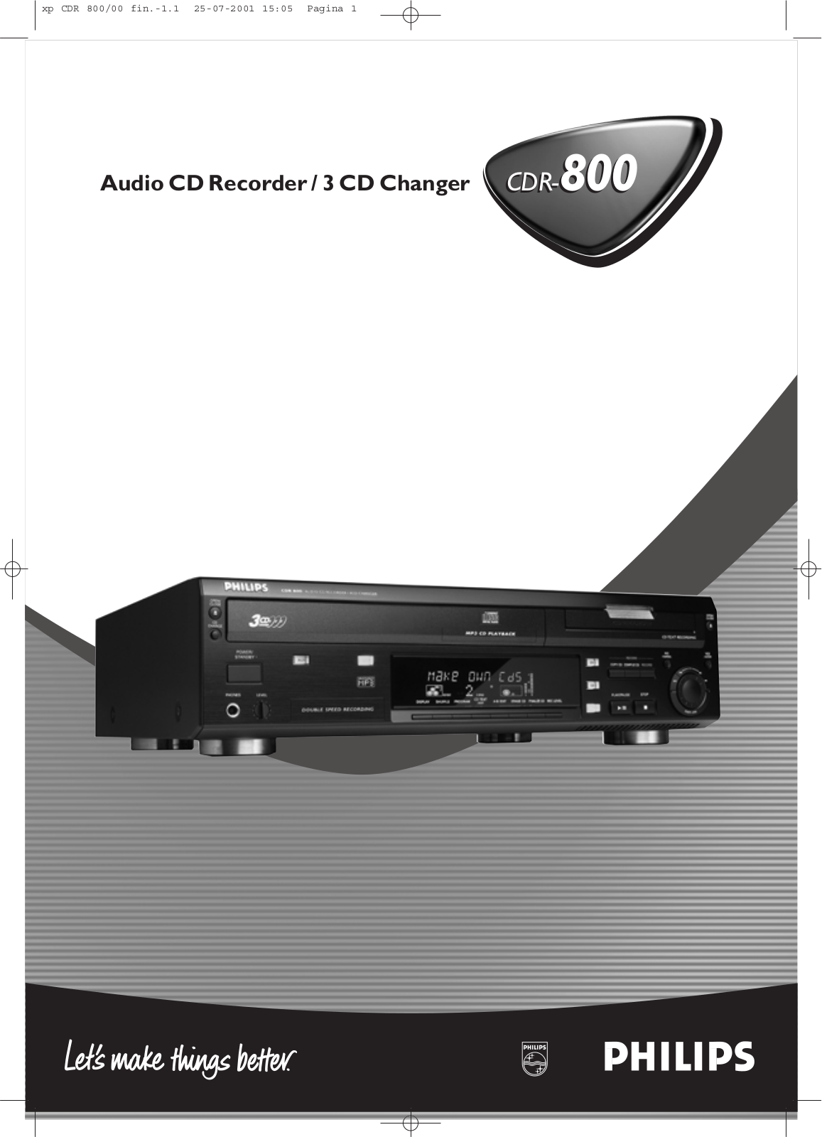 Philips CDR-800 User Manual