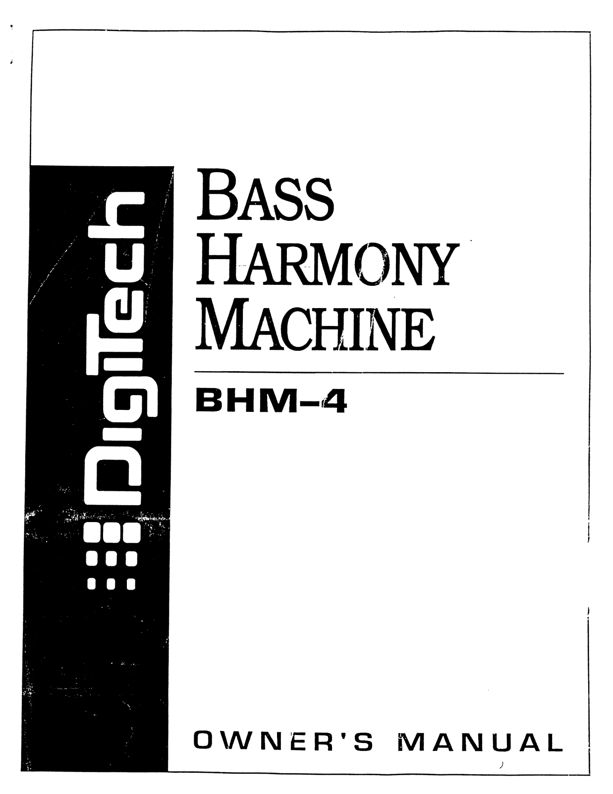 Digitech BHM-4 User Manual