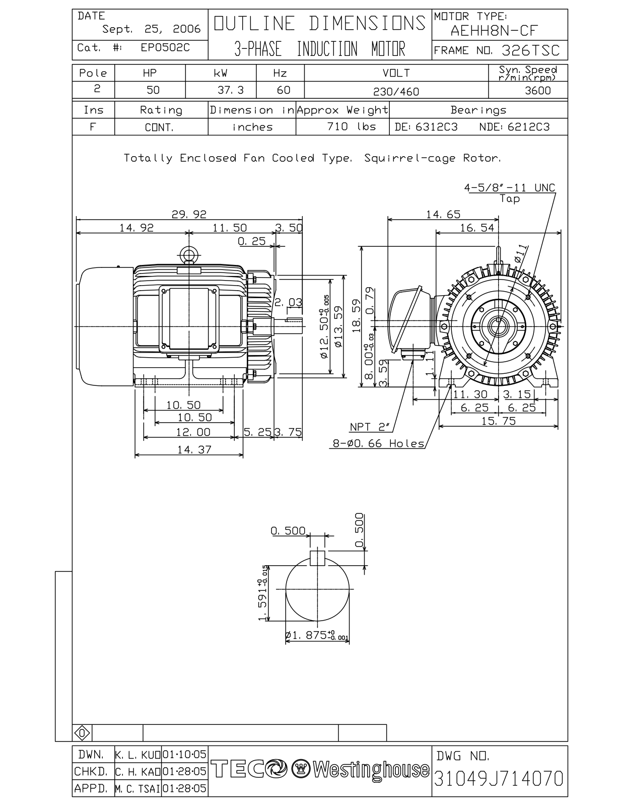 Teco EP0502C Reference Drawing