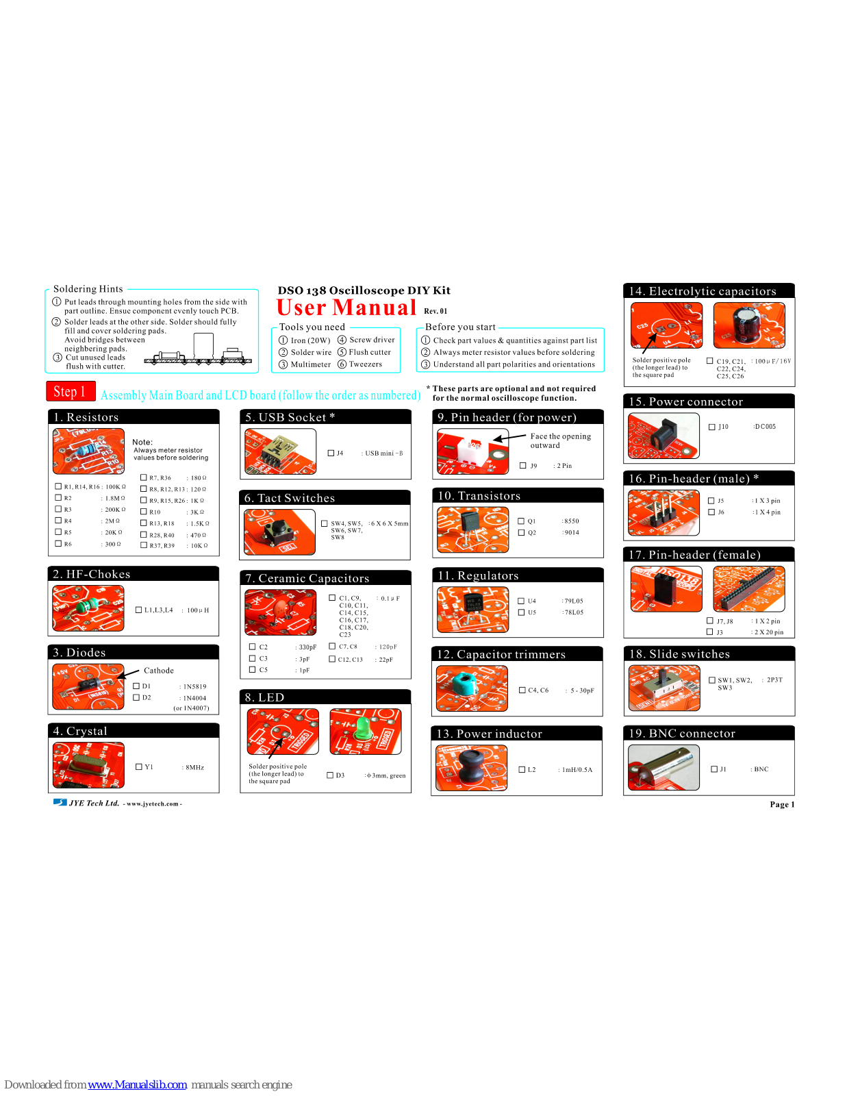 JYE Tech DSO 138 User Manual - ManualMachine.com