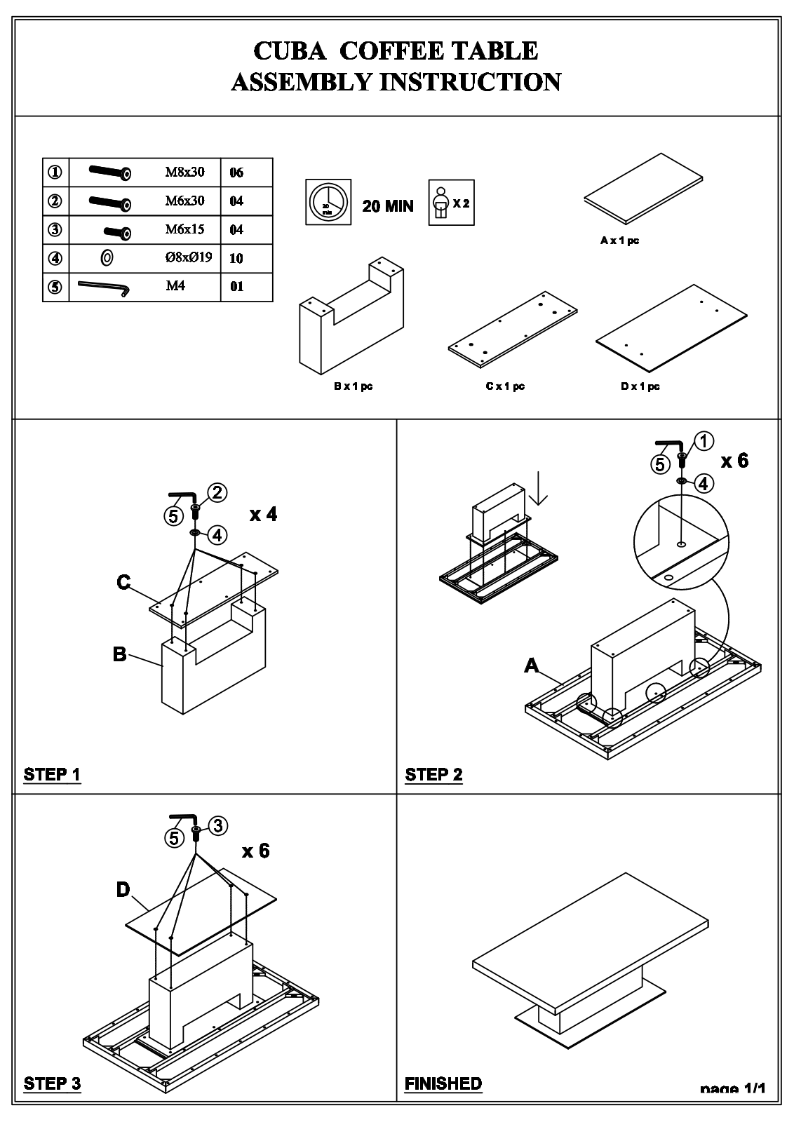 Essentials for Living 4602SLAGRYESP Assembly Guide