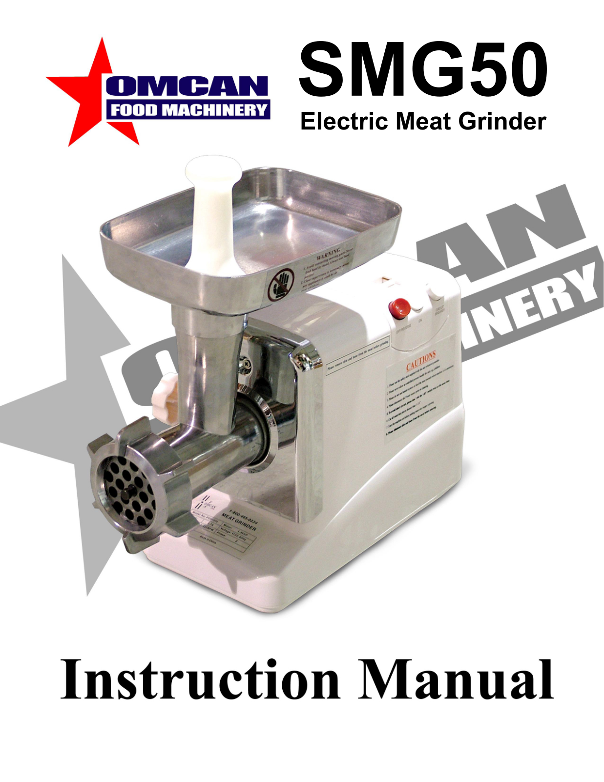 Omcan Food Machinery SMG50 Installation  Manual