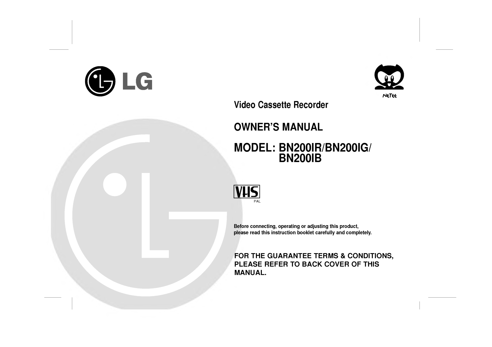 LG BN200IR, BN200IG Manual