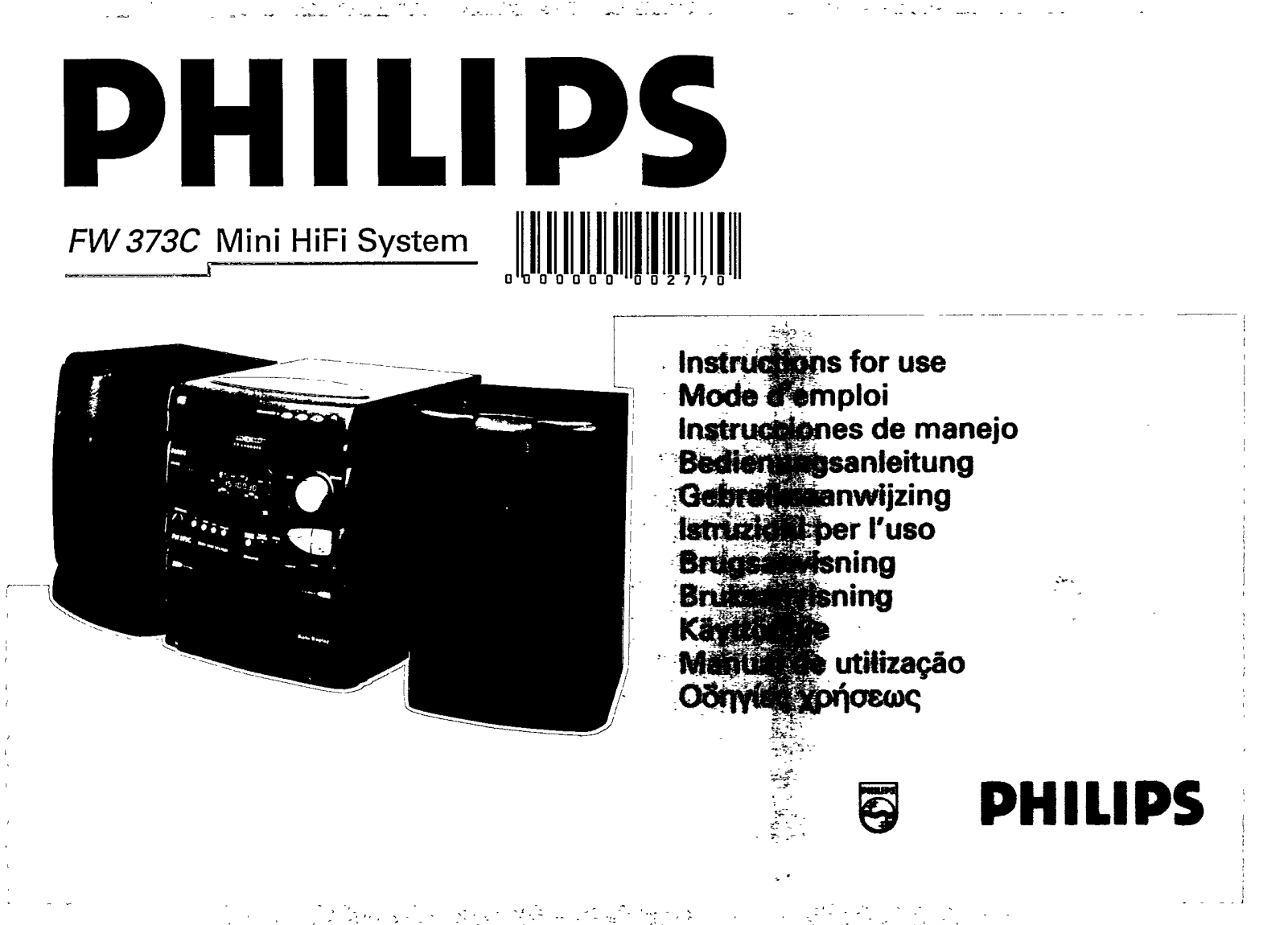 Philips FW373C/22B, FW373C/22, FW373C/25 User Manual