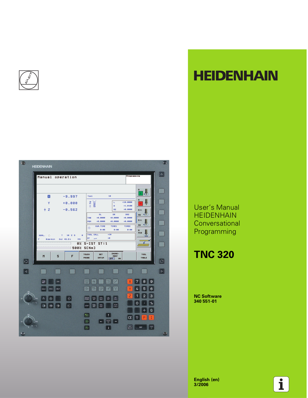 HEIDENHAIN TNC 320 User Manual