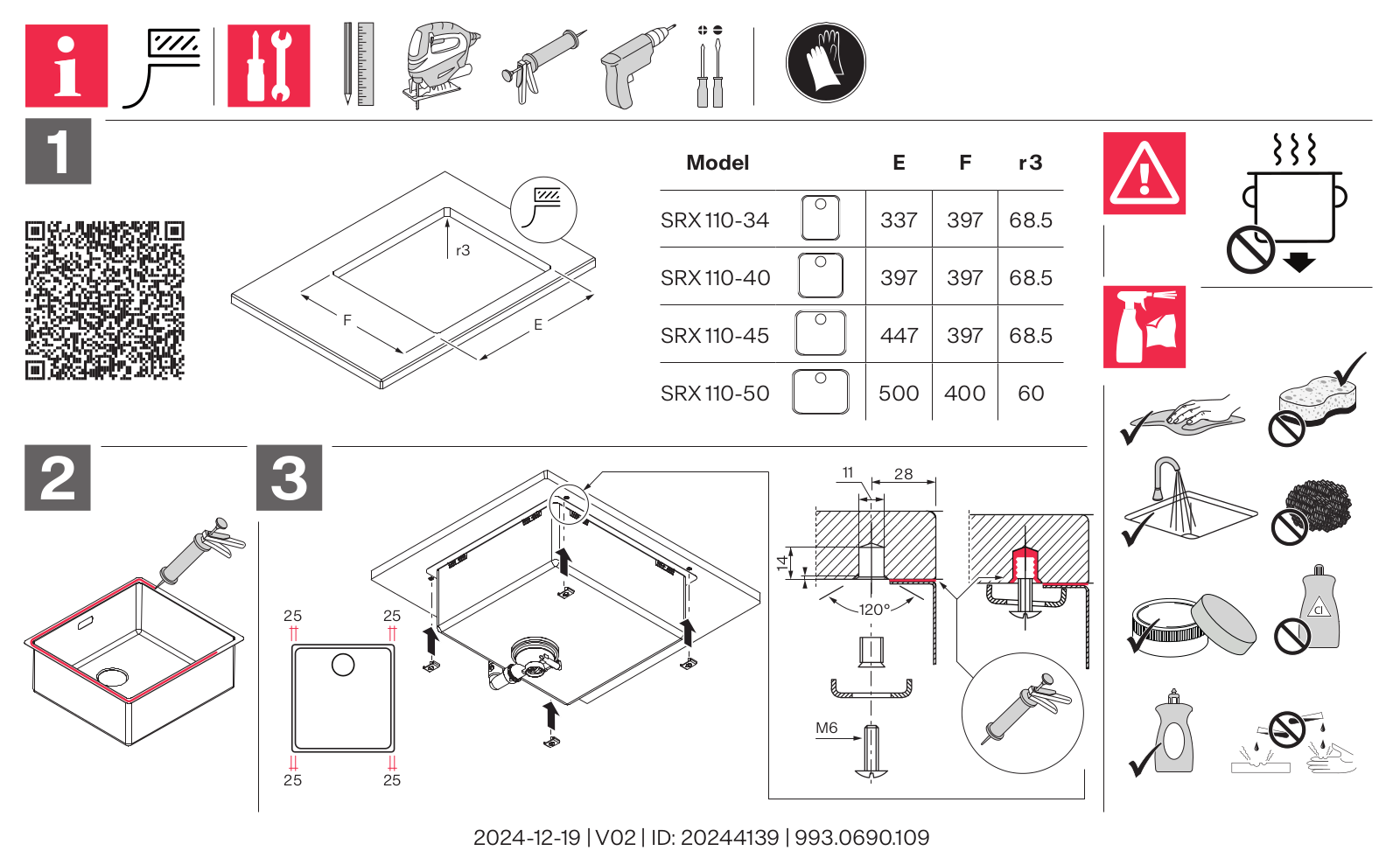 FRANKE SRX 110-34, SRX 110-40, SRX 110-45, SRX 110-50 User guide - ManualMachine.com