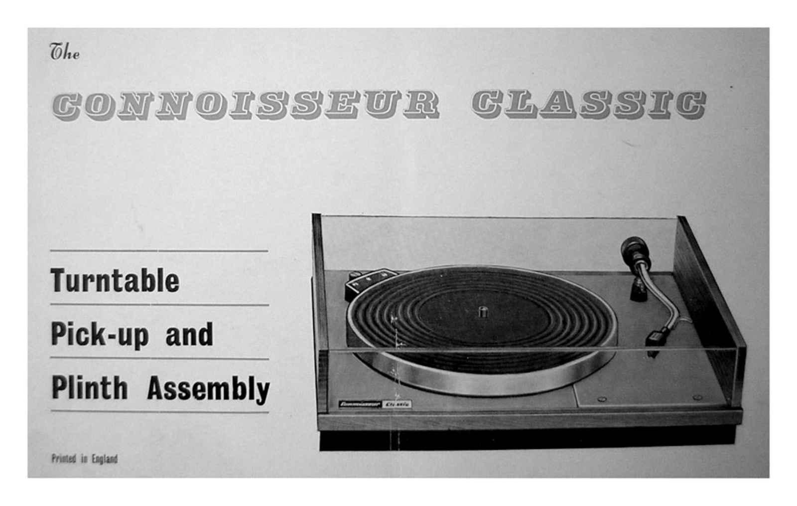 Connoisseur Classic Owners Manual