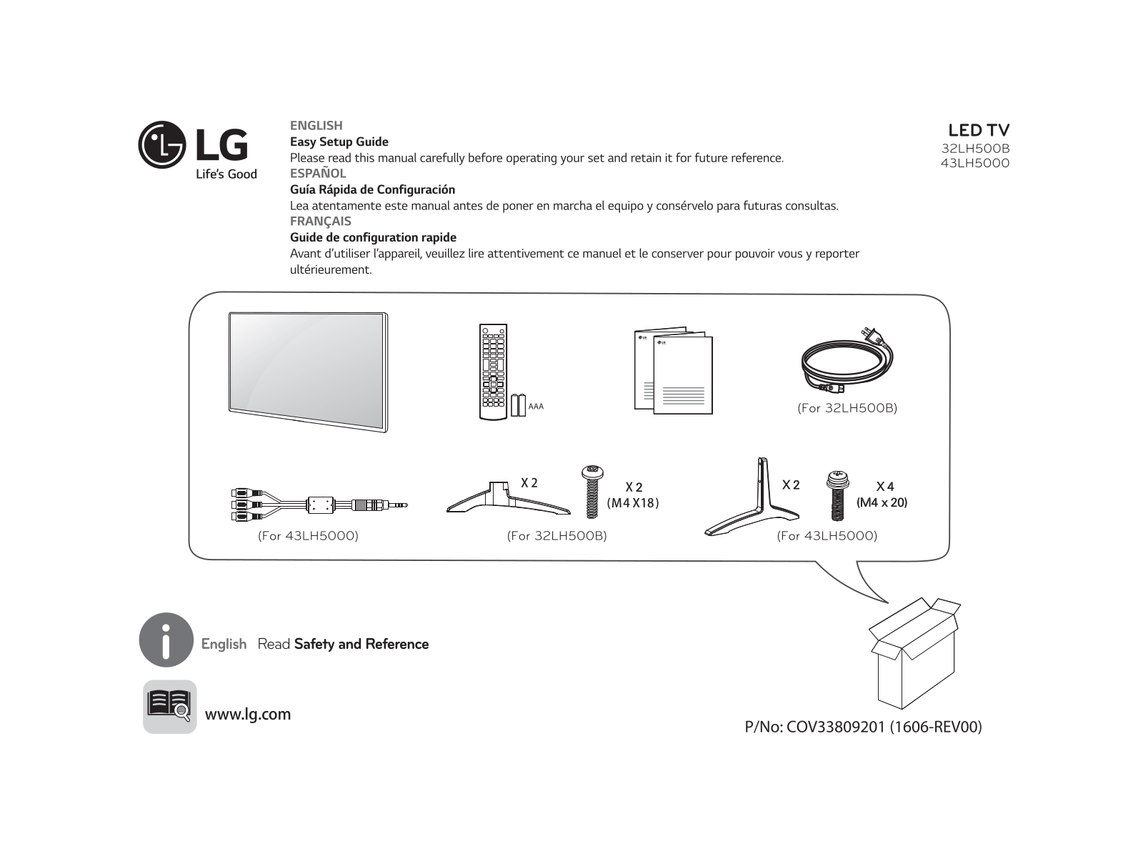 LG 32LH500B Owner's Manual