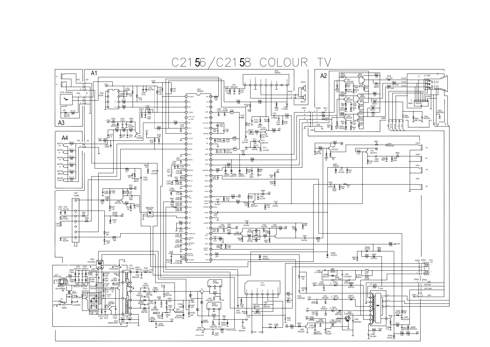 Rolsen C2156, C2158 Schematic