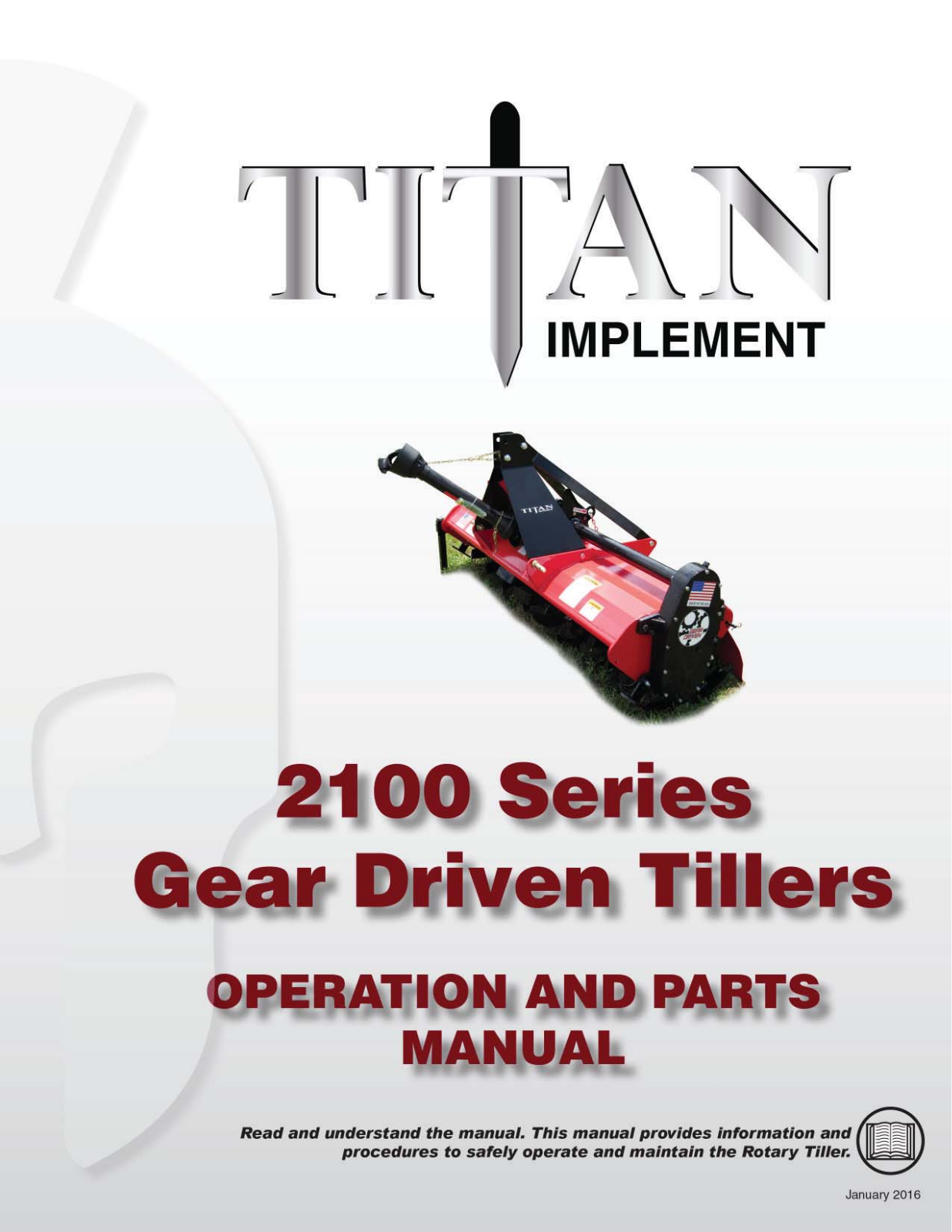 Titan Implement 2100 Series, 2104, 2106, 2105, 2107 Operation And Parts Manual