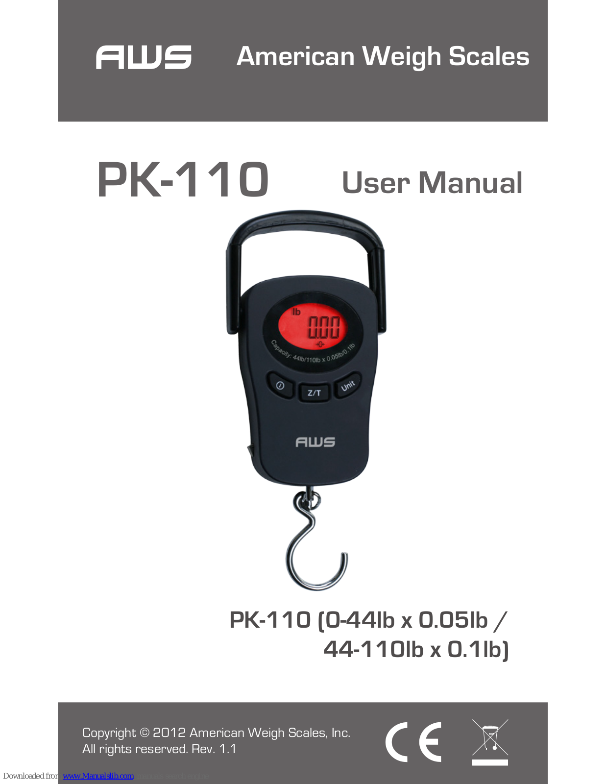 AWS PK-110 User Manual - ManualMachine.com