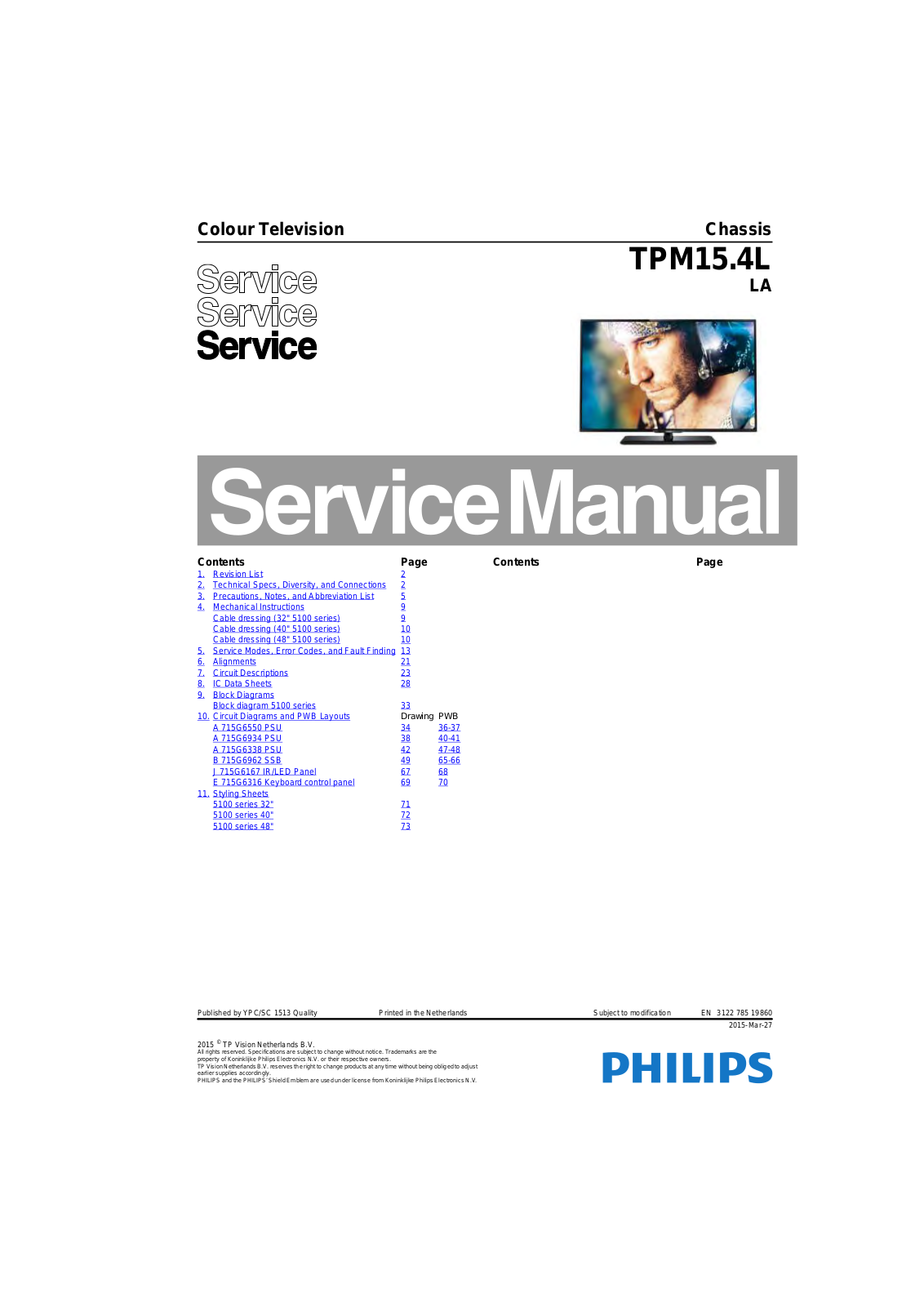 Philips 40PFG5100/77 Schematic