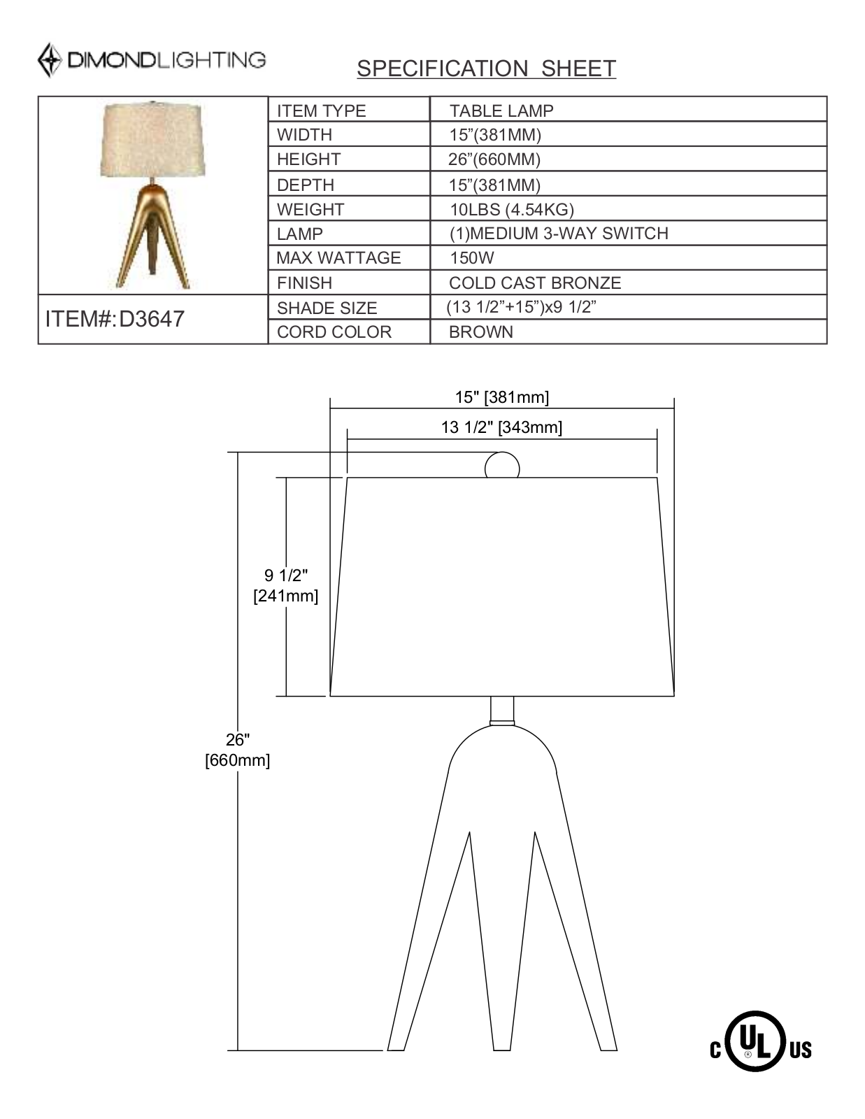 ELK Home D3647 User Manual