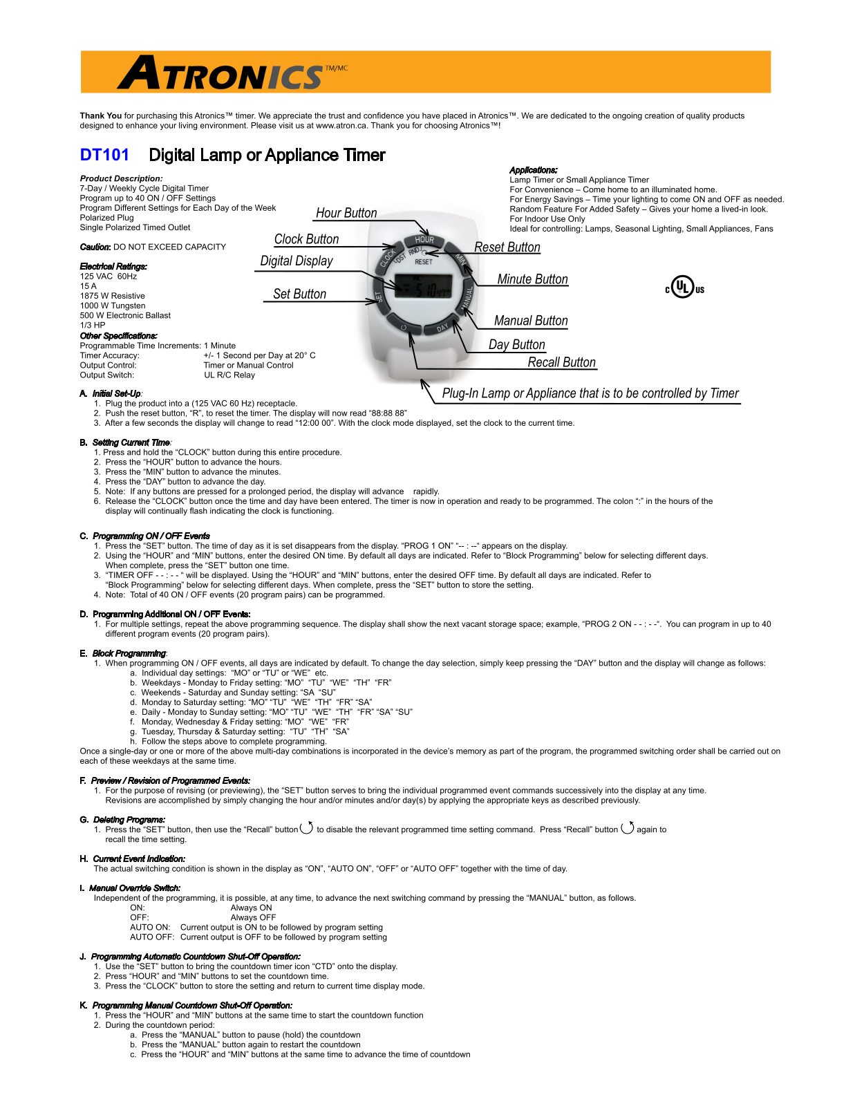 Atron ATRO1021 Owner Manual - ManualMachine.com