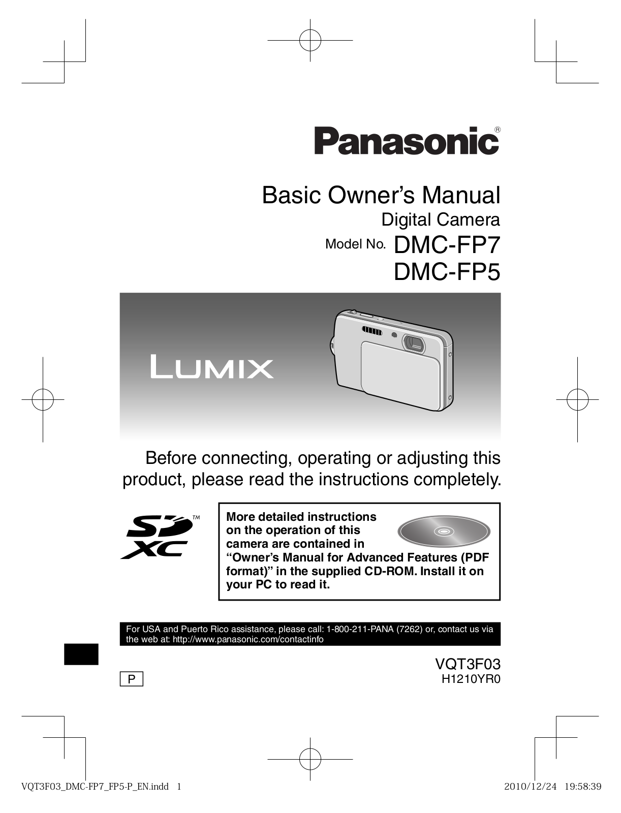 Panasonic DMC-FP5, DMC-FP7 Operating Instruction