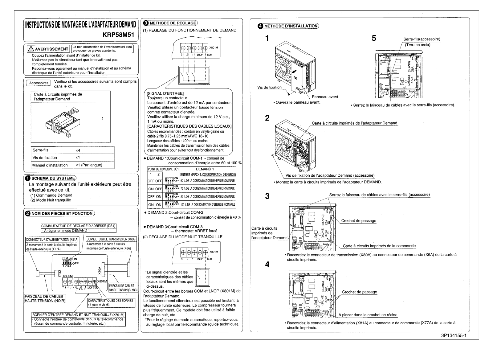 Daikin KRP58M51 Installation manuals