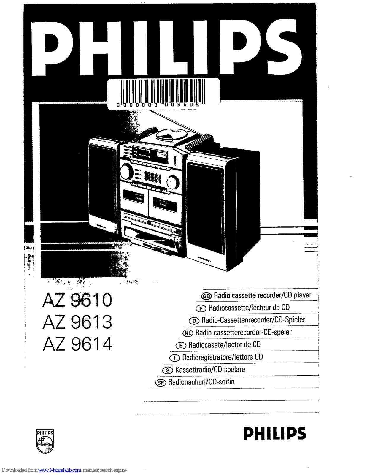 Philips AZ 9613, AZ9614 - annexe 1, AZ 9614 User Manual