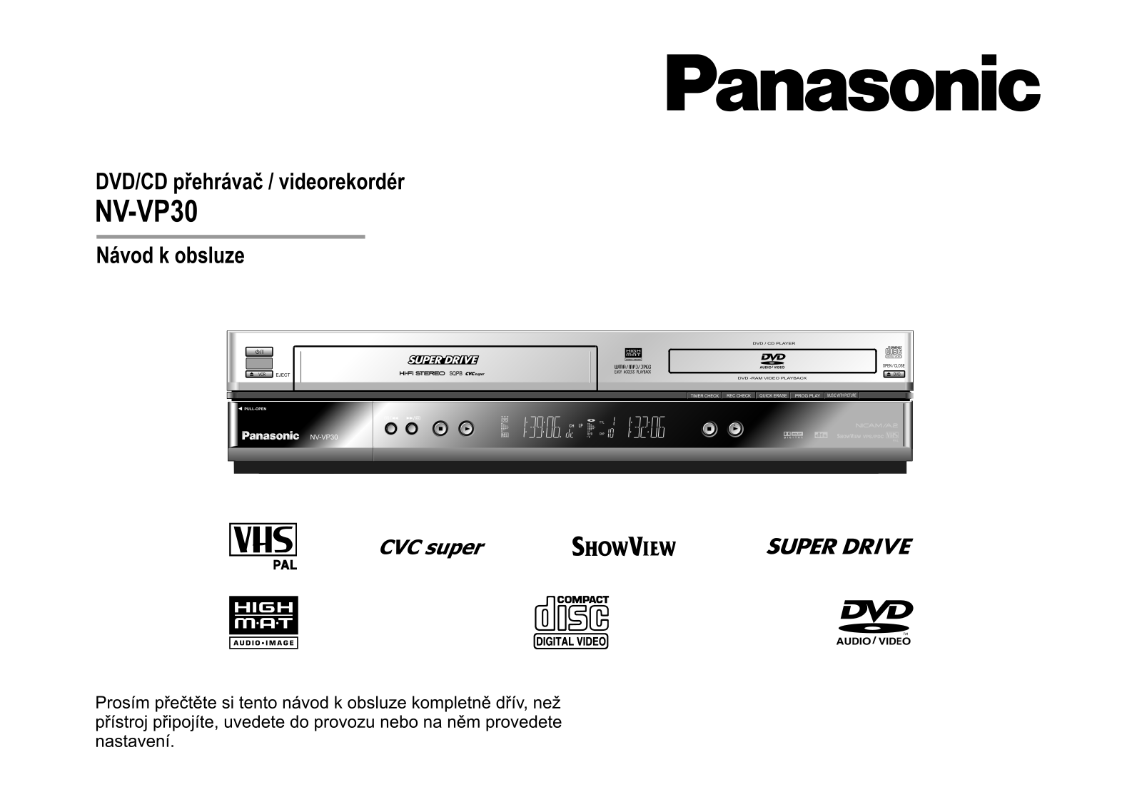 Panasonic NV-VP30 User Manual