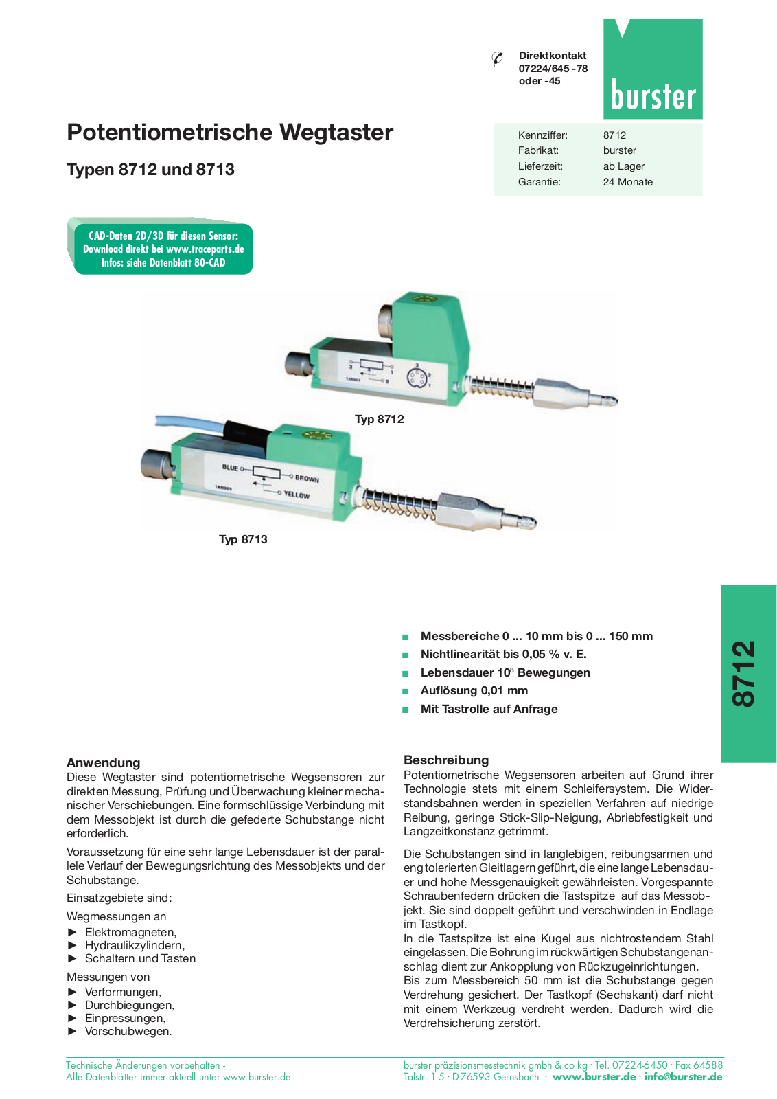 burster 8712, 8713 User Manual - ManualMachine.com