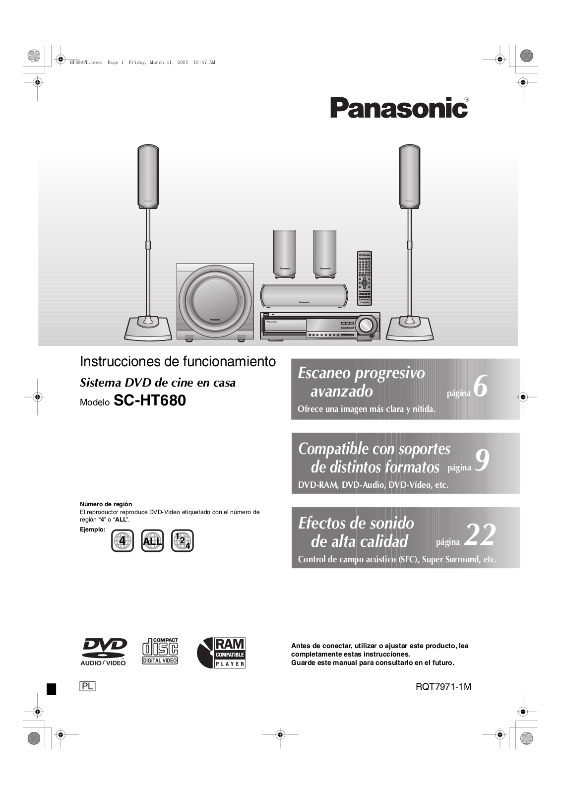 Panasonic SC-HT680 User Manual