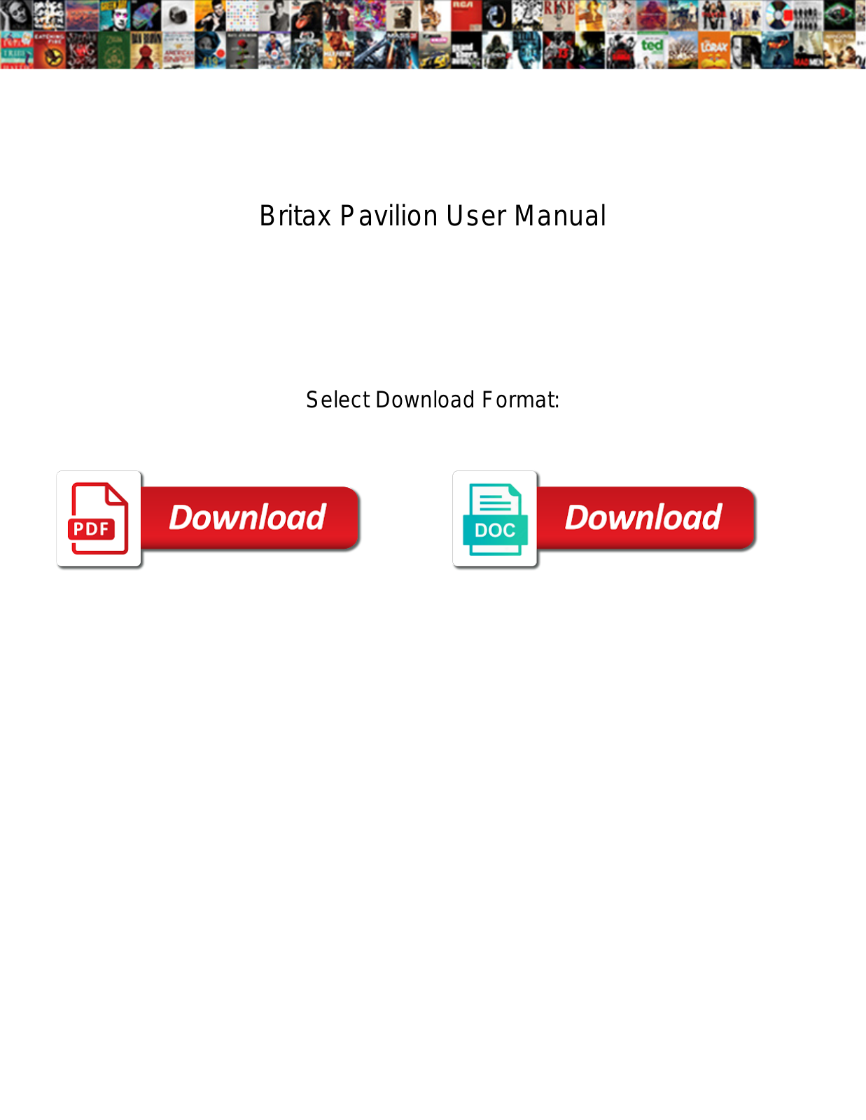 Britax Pavilion User Manual