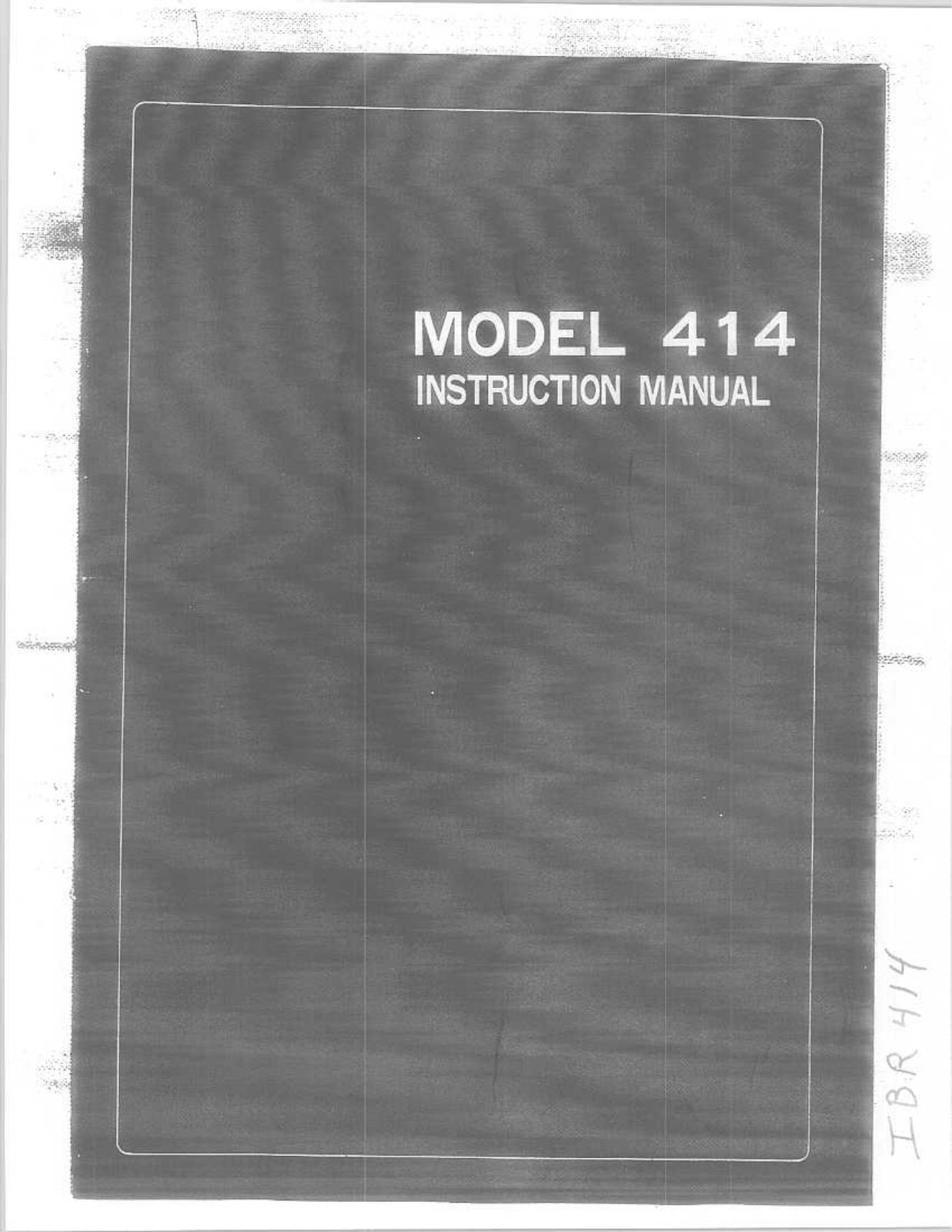 RICCAR 414 Owner's Manual