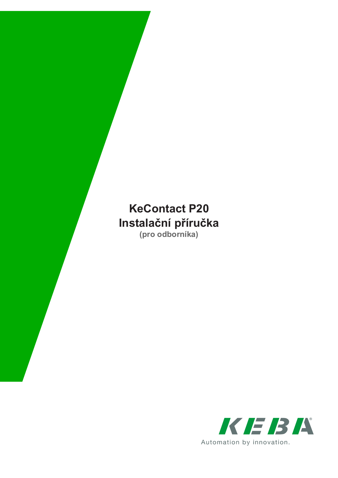 KEBA KeContact P20 Installation manual