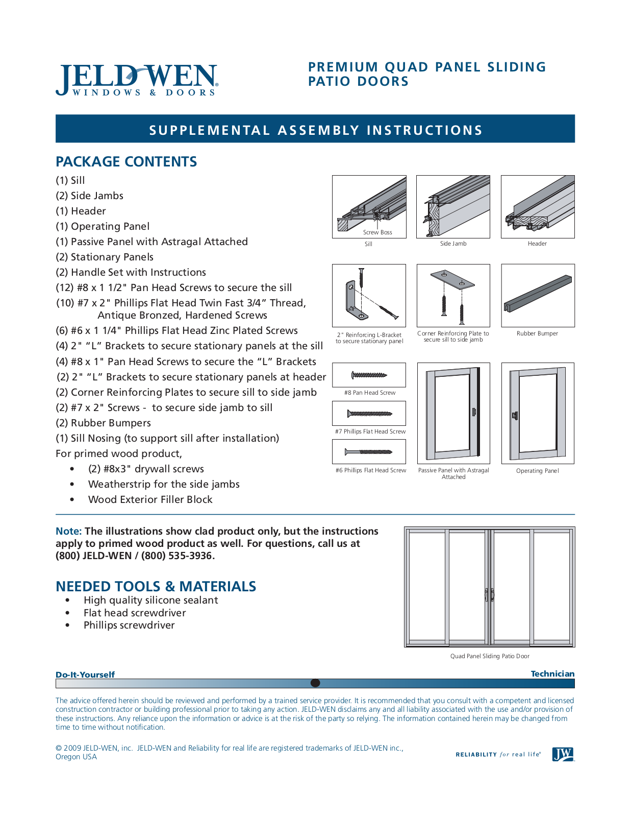 JELD-WEN NDS002 User Manual