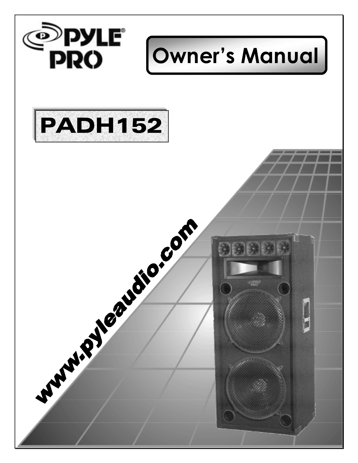 PYLE Audio PADH 152 User Manual