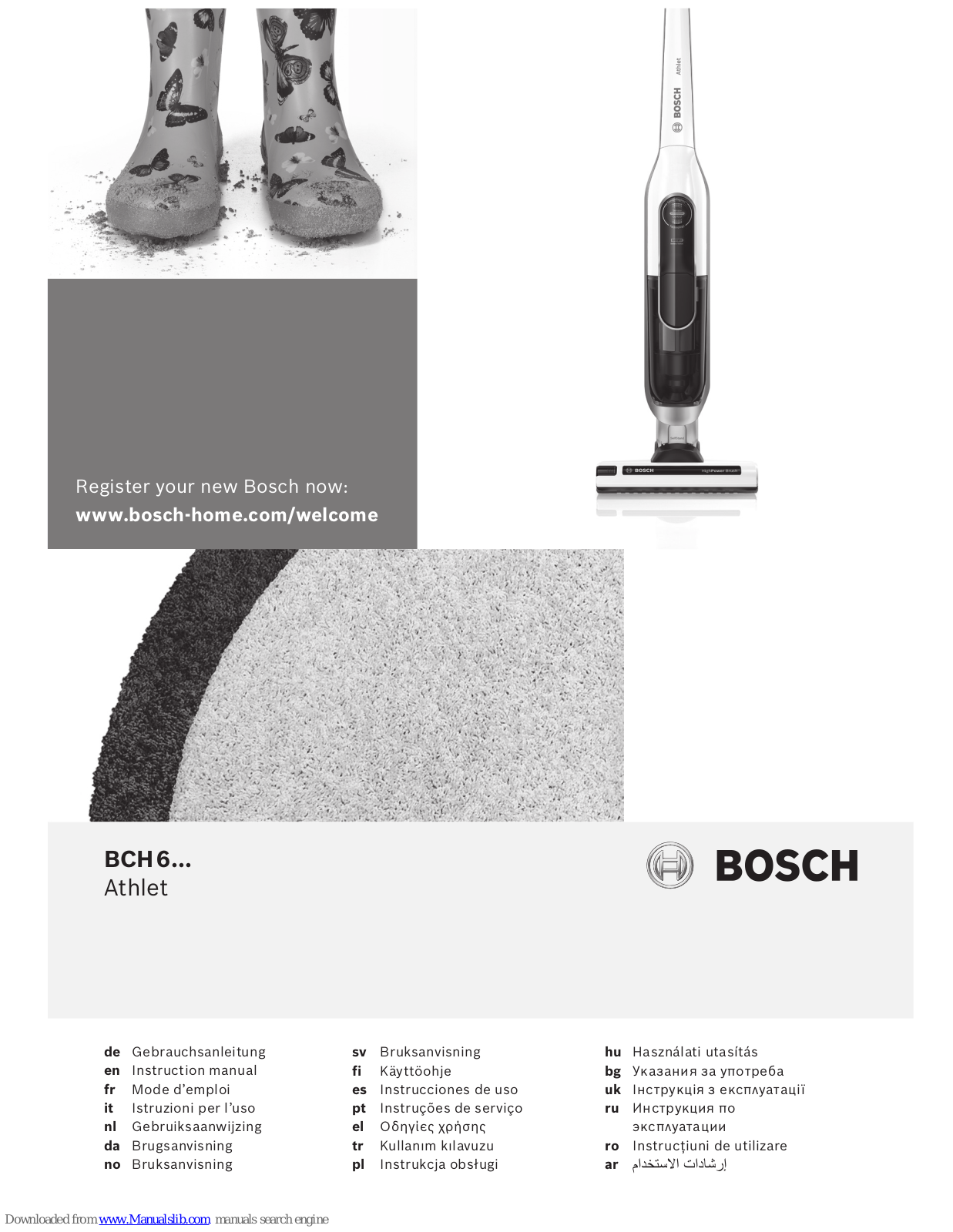 Bosch BCH6, Athlet Instruction Manual