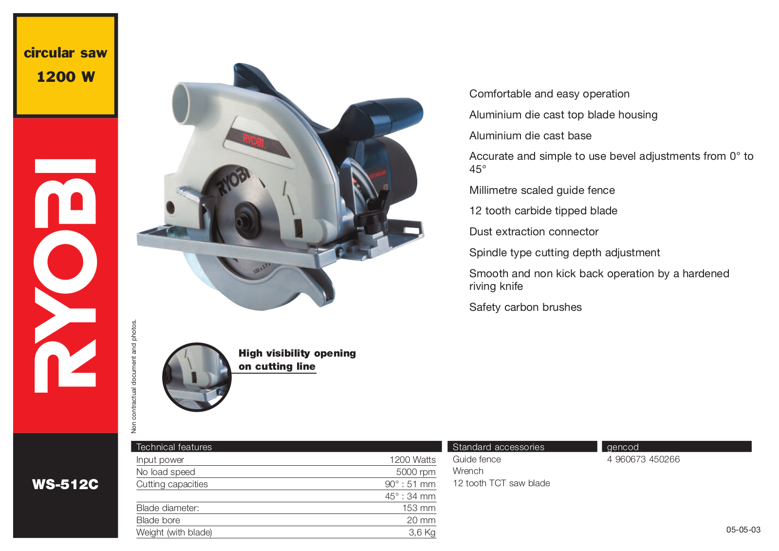 Ryobi WS-512C User Manual