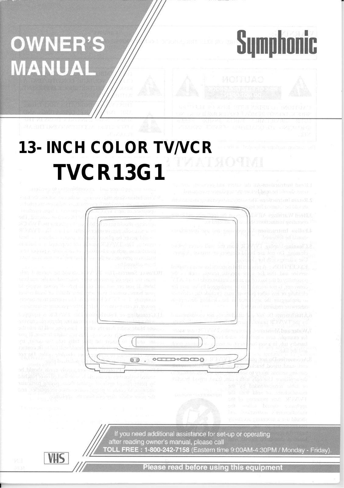 FUNAI TVCR13G1, TVCR13G1 User Manual