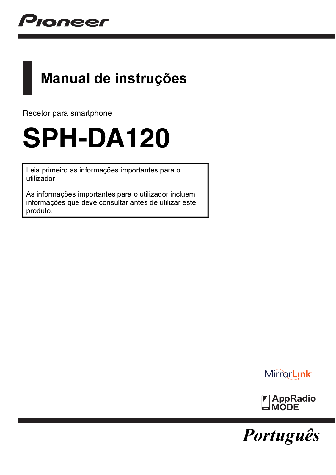 Pioneer SPH-DA120 User manual