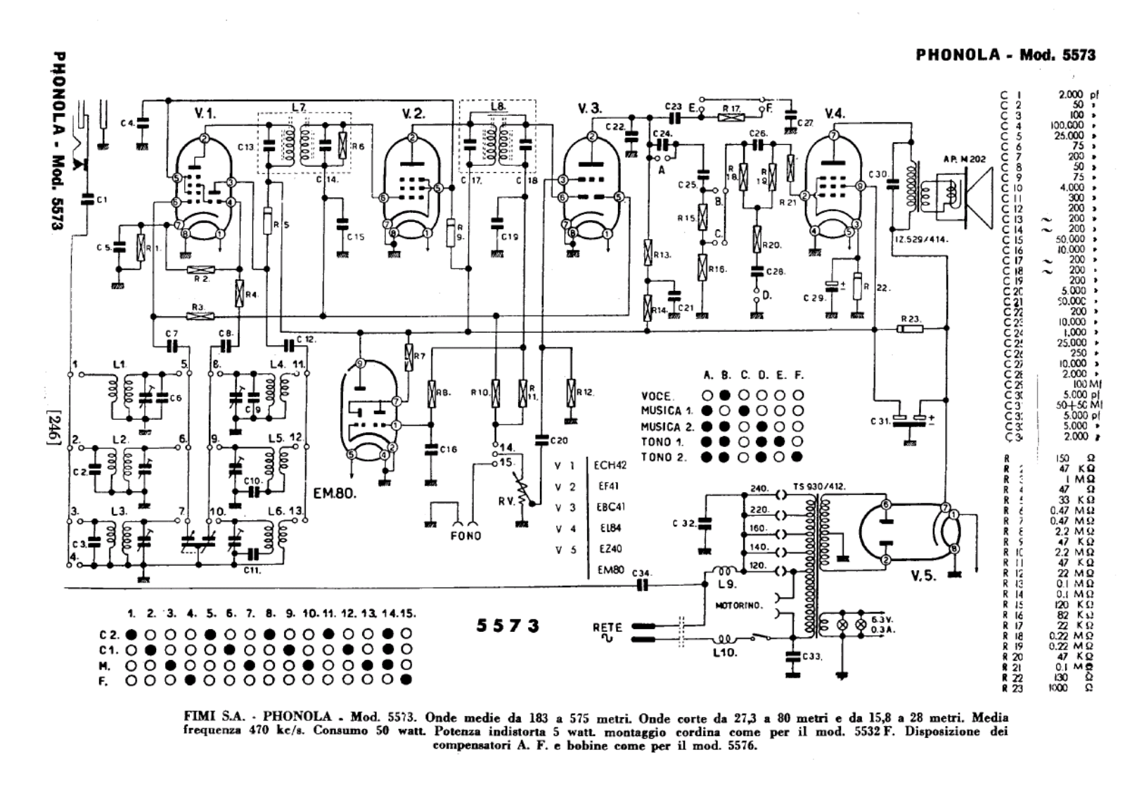 Phonola 5573 schematic - ManualMachine.com