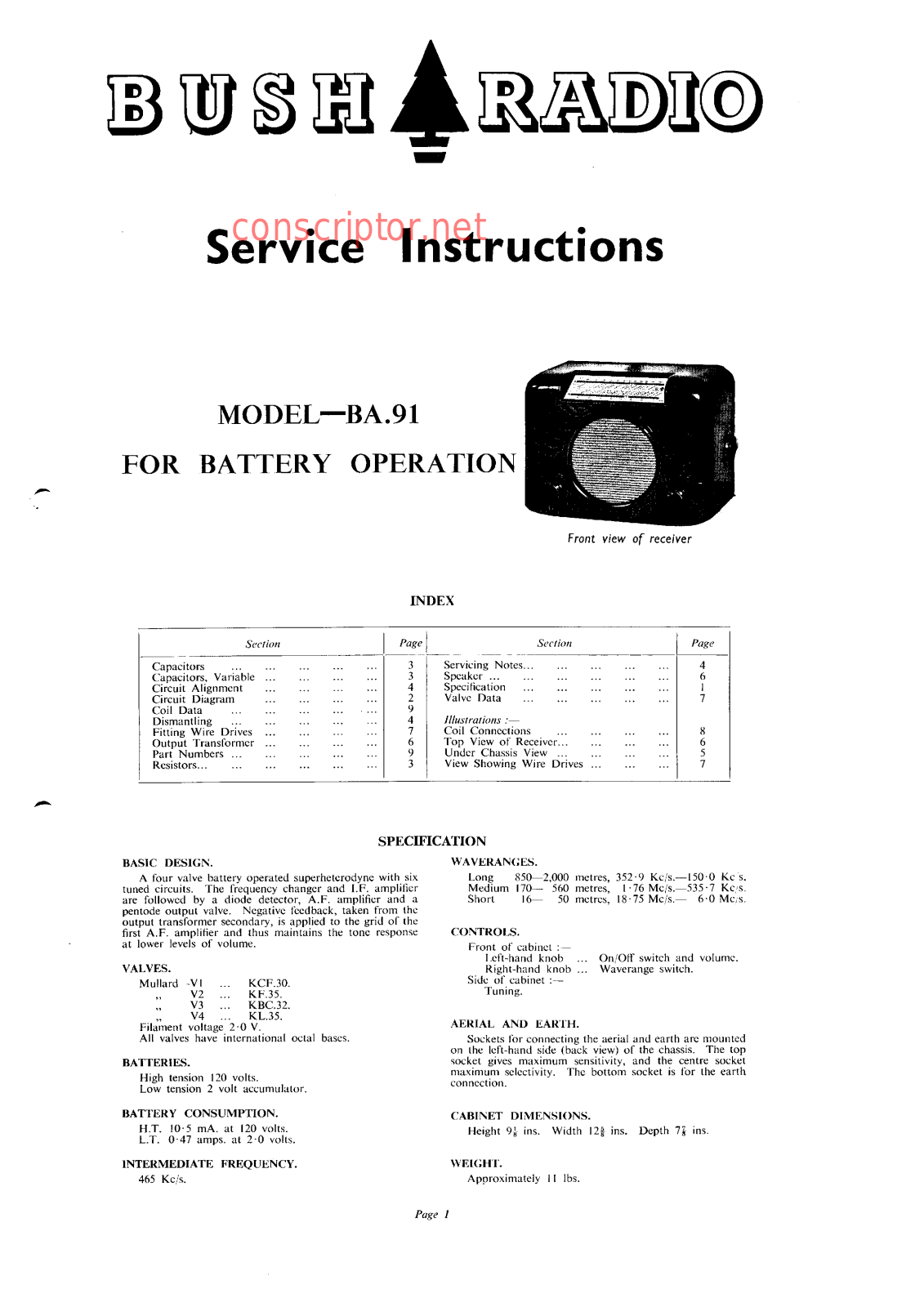 Buch BA .91 Service manual