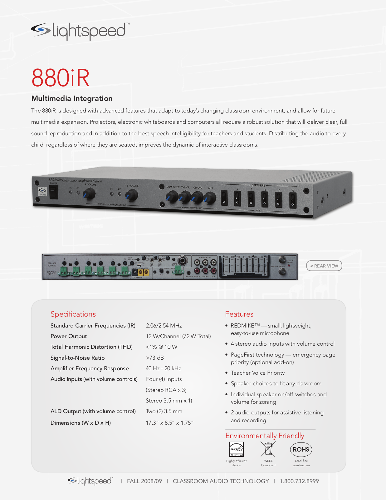 LightSpeed 880iR User Manual