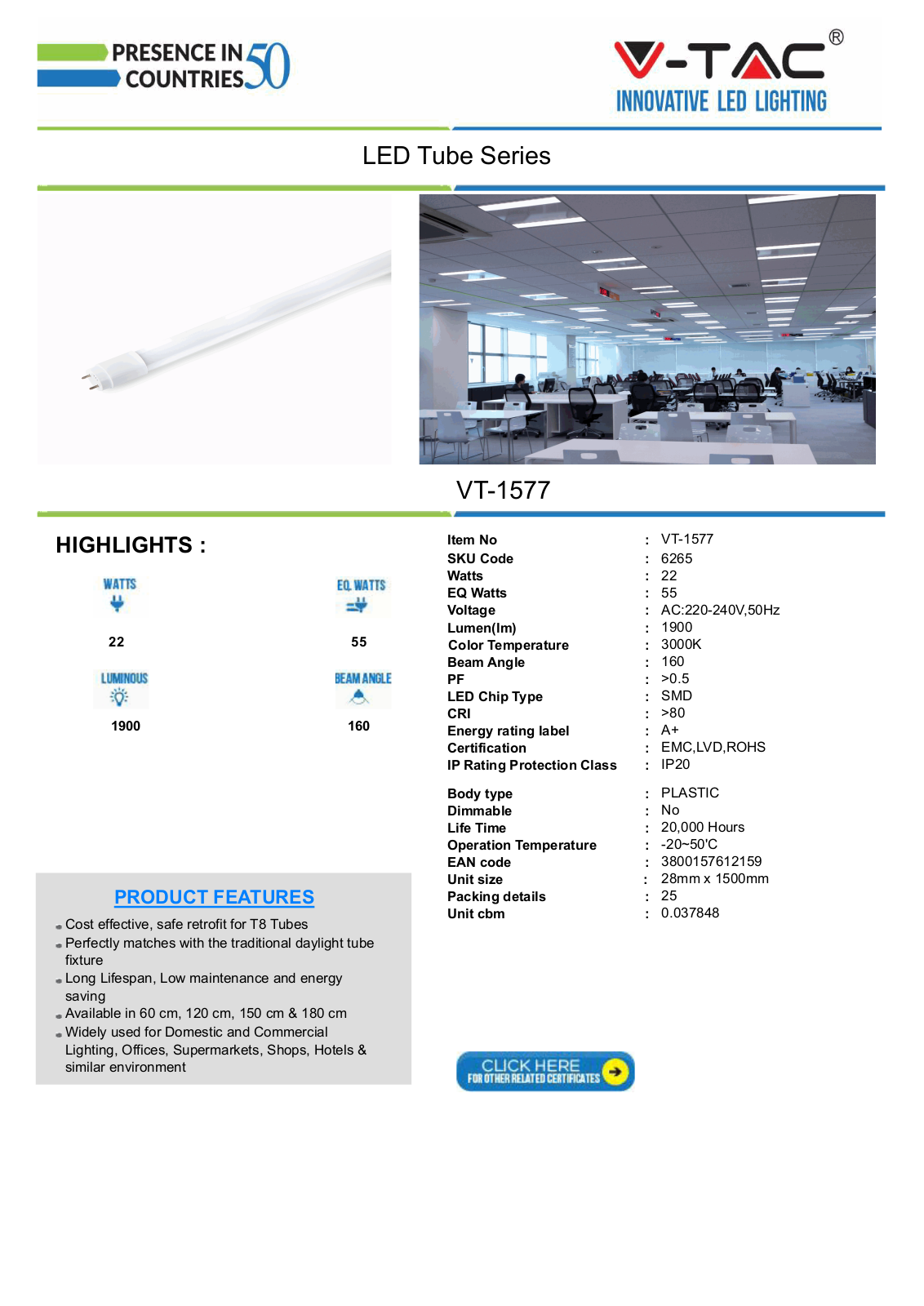 V-TAC VT-6265 Datasheet - ManualMachine.com