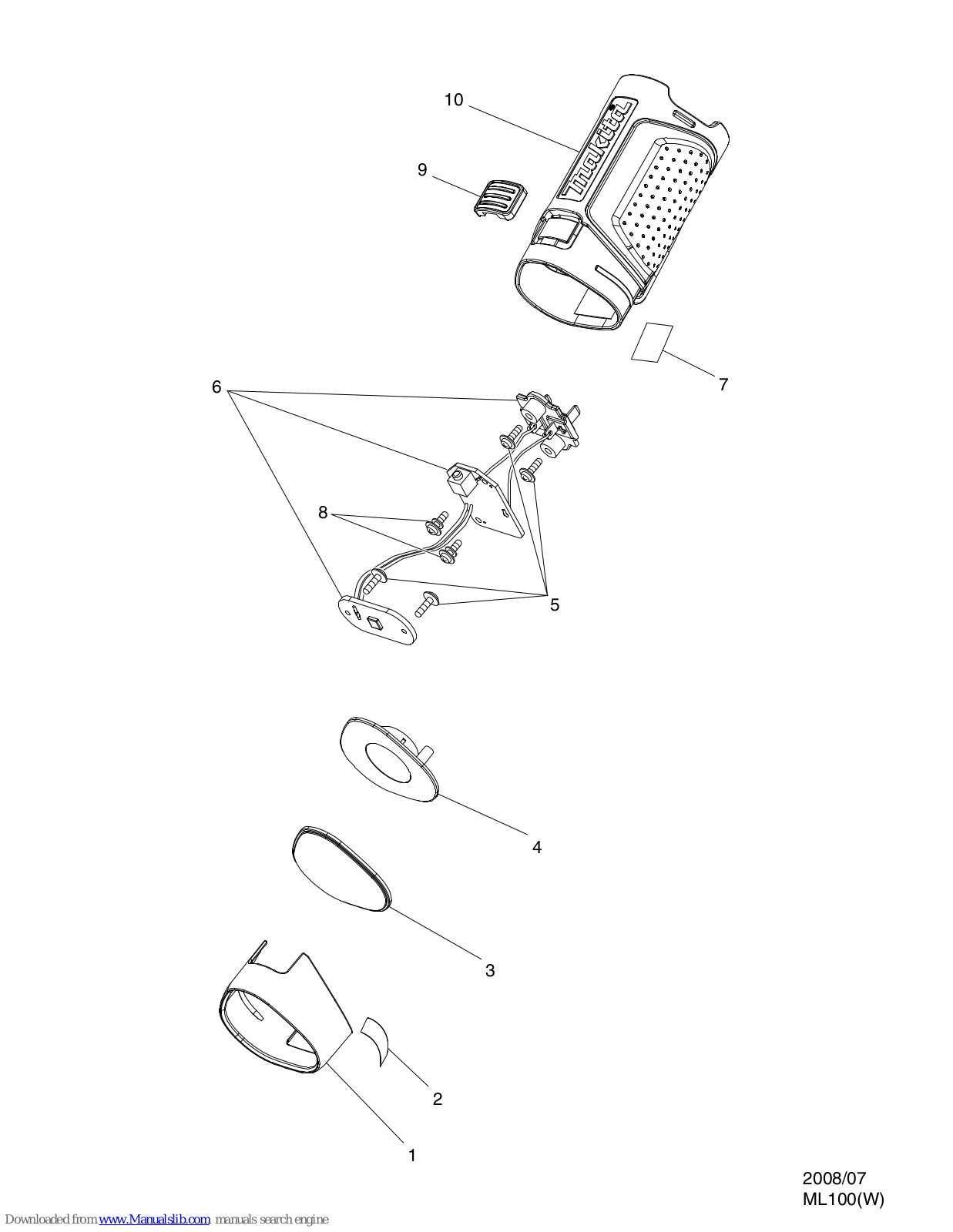 Makita ML100W Parts Breakdown